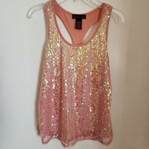 Material Girl Shiny Sequins and Beads Gorgeous Women Top.